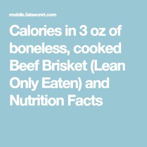 1 Oz Boneless (yield After Cooking) Beef Brisket (Lean and Fat Eaten)