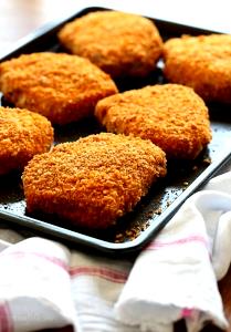 1 Oz Boneless (yield After Cooking) Broiled or Baked Breaded or Floured Pork Steak or Cutlet (Lean and Fat Eaten)