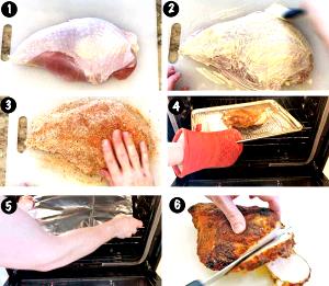 1 Oz Boneless (yield After Cooking) Roasted Light and Dark Turkey Meat