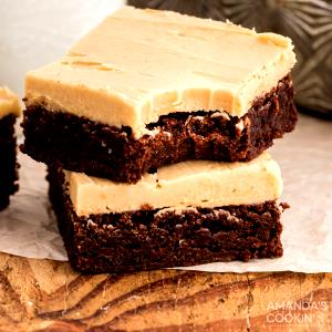 1 Oz Brownie with Peanut Butter Fudge Icing