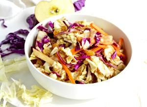 1 Oz Cabbage Salad or Coleslaw with Apples and/or Raisins with Dressing
