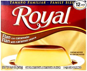 1 Oz Caramel Custard Flan (Dry Mix, with 2% Milk)