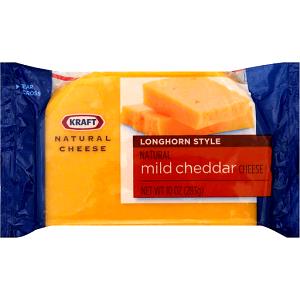 1 Oz Cheddar Cheese, Mild Longhorn Style