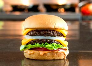 1 Oz Cheeseburger (Double Patty and Bun)