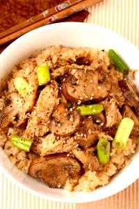1 Oz Chicken or Turkey and Rice with Soy-Based Sauce (Mixture)