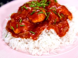 1 Oz Chicken or Turkey and Rice with Tomato-Based Sauce (Mixture)