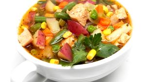 1 Oz Chicken or Turkey Stew with Potatoes and Vegetables in Tomato-Based Sauce (Including Carrots, Broccoli, and/or Dark-Green Leafy)