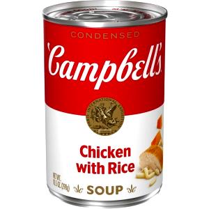 1 Oz Chicken with Rice Soup (with Equal Volume Water, Canned)