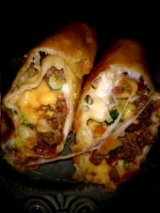 1 Oz Chimichanga with Beef, Cheese, Lettuce and Tomato