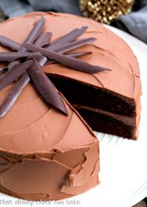 1 Oz Chocolate Cake with Mayonnaise or Salad Dressing with Icing or Filling