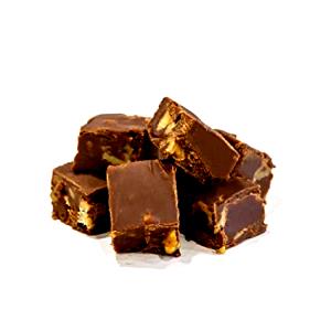 1 Oz Chocolate Coated Chocolate Fudge with Nuts