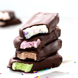 1 Oz Chocolate Covered Light Ice Cream Bar or Stick with Nuts