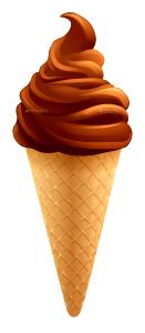 1 Oz Chocolate Frozen Yogurt Cone