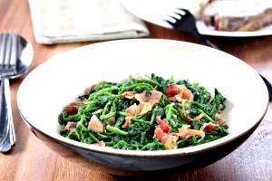 1 Oz Cooked Cress (Fat Added in Cooking)