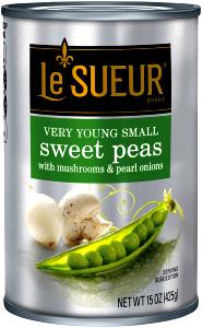 1 Oz Cooked Peas with Mushroom Sauce (Canned)