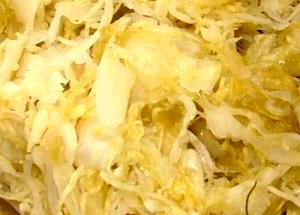1 Oz Cooked Sauerkraut (Fat Added in Cooking)
