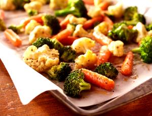 1 Oz Cooked Vegetable Combinations (Broccoli, Carrots, Corn and Cauliflower)