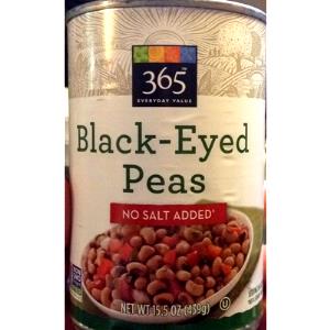 1 Oz Cowpeas (Blackeyes, Crowder, Southern) (Mature Seeds, with Pork, Canned)