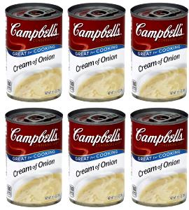 1 Oz Cream Of Onion Soup (with Equal Volume Water, Canned)