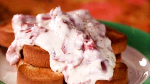 1 Oz Creamed Dried Beef On Toast