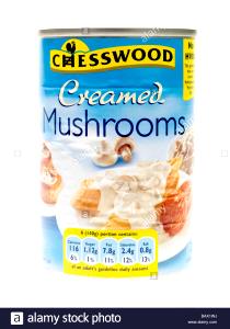 1 Oz Creamed Mushrooms (Canned)