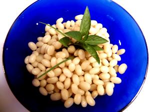 1 Oz Dry, Yield After Cooking Cooked Dry White Beans (Fat Added in Cooking)