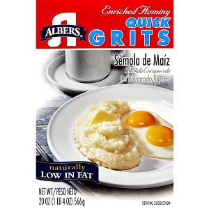 1 Oz, Dry, Yields Quick Grits (Fat Not Added in Cooking)