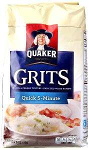 1 Oz, Dry, Yields Quick or Instant Grits (Fat Not Added in Cooking)