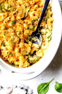 1 Oz, Dry, Yields Spinach Macaroni (Fat Not Added in Cooking)