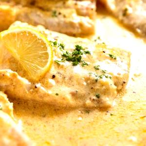 1 Oz Fish with Cream or White Sauce