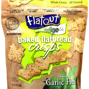 1 Oz Flatbread, Edgeon Baked Flatbread Crisps, Garlic Herb