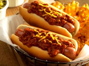 1 Oz Frankfurter or Hot Dog with Chili on Bun