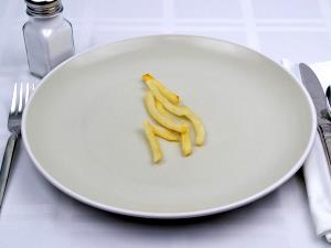 1 Oz French Fried Potatoes (Shoestring, Salt Added, Frozen, Oven-Heated)