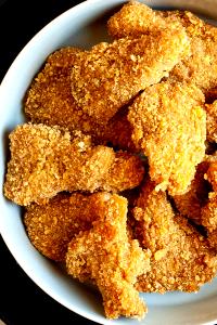 1 Oz Fried Breaded Meatless Chicken