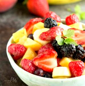 1 Oz Fruit Salad with Pudding (Excluding Citrus Fruits)