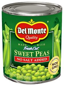 1 Oz Green Peas (Seasoned, Solids and Liquids, Canned)