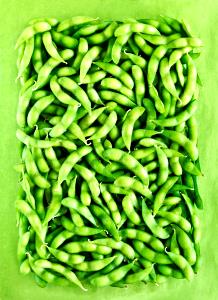 1 Oz Green Soybeans (with Salt, Drained, Cooked, Boiled)