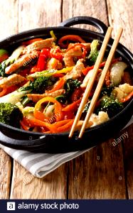 1 Oz Ham or Pork, Noodles and Vegetables in Tomato-Based Sauce (Including Carrots, Broccoli, and/or Dark-Green Leafy, Mixture)