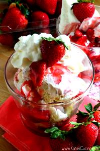 1 Oz Ice Cream Sundae with Fruit Topping (with Whipped Cream)