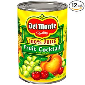 1 Oz Juice Pack Cooked or Canned Fruit Cocktail