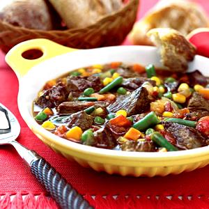 1 Oz Lamb or Mutton Stew with Vegetables in Gravy (Including Carrots, Broccoli, and/or Dark-Green Leafy, No Potatoes)
