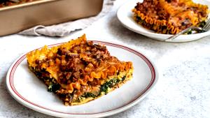 1 Oz Lasagna with Meat and Spinach