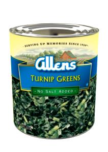 1 Oz Low Sodium Turnip Greens (Fat Not Added in Cooking, Canned)