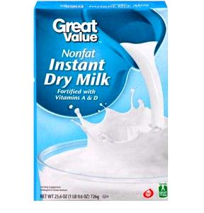 1 Oz Lowfat or Nonfat Dry Milk