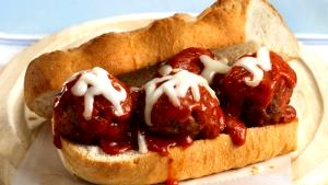 1 Oz Meatball and Spaghetti Sauce Submarine Sandwich