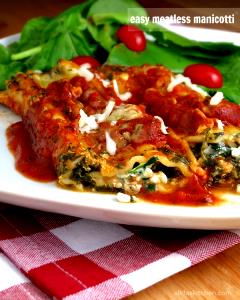 1 Oz Meatless Cheese Filled Manicotti with Tomato Sauce