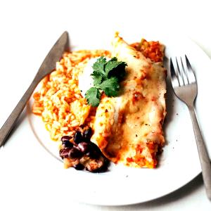 1 Oz Meatless Enchilada with Beans and Cheese