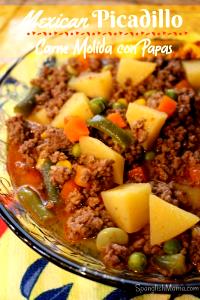 1 Oz Mexican Style Stewed, Seasoned, Ground Beef with Potatoes (Picadillo De Carne De Rez Con Papas)