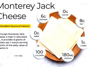 1 Oz Monterey Jack Cheese, Reduced Fat