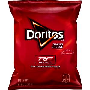 1 Oz Nacho Cheese Tortilla Chips (Low Fat, Made with Olestra)